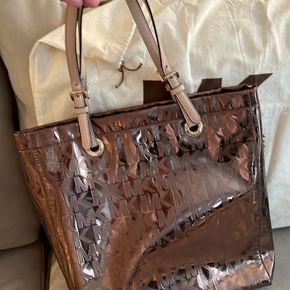 Michael Kors Tote Bag in Bronze, has some worn spots on corners see photos